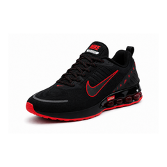 AM Black Red sneaker front three quarter view