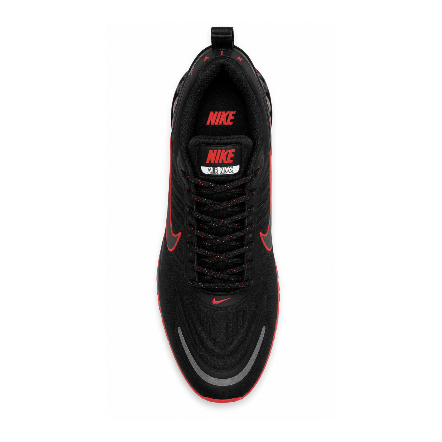 AM Black Red sneaker top view