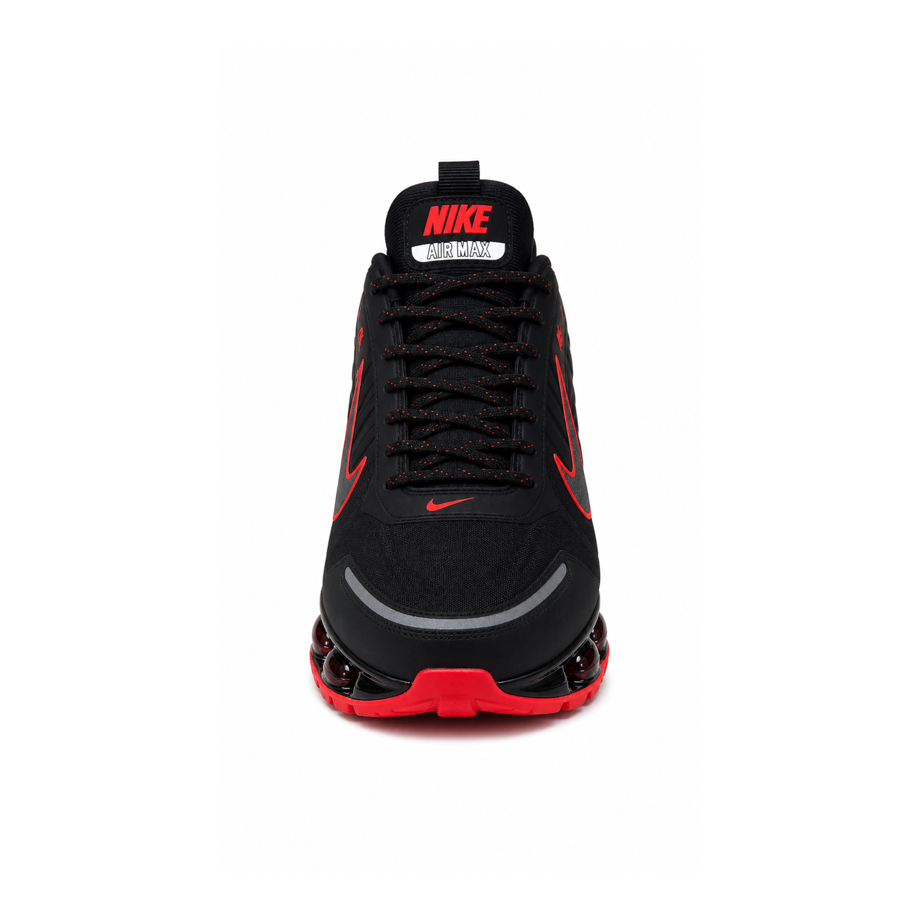 AM Black Red sneaker front view